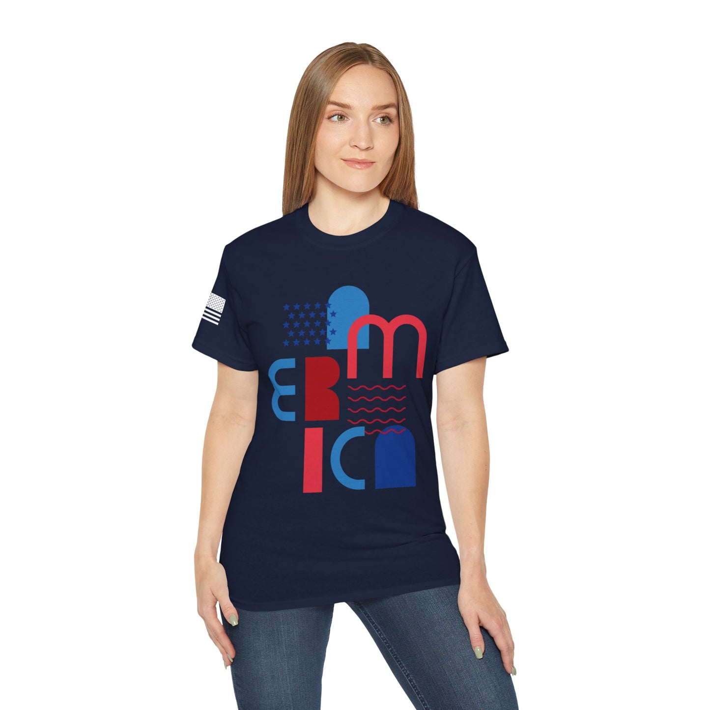 America Geometric T-shirt