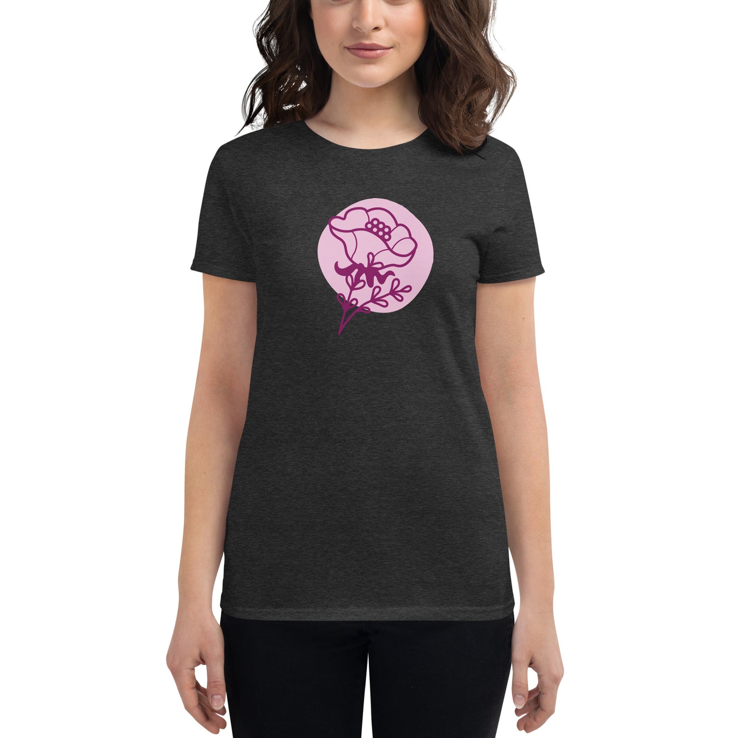 Women's short sleeve flower t-shirt